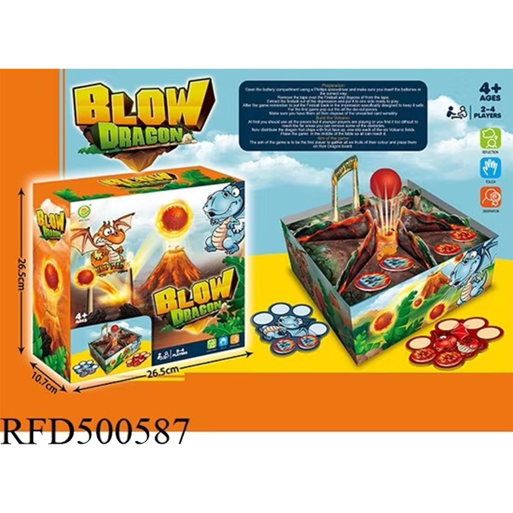 Dragon Puzzle Game Toy 1291 Fire Blowing Ball Board Playset  