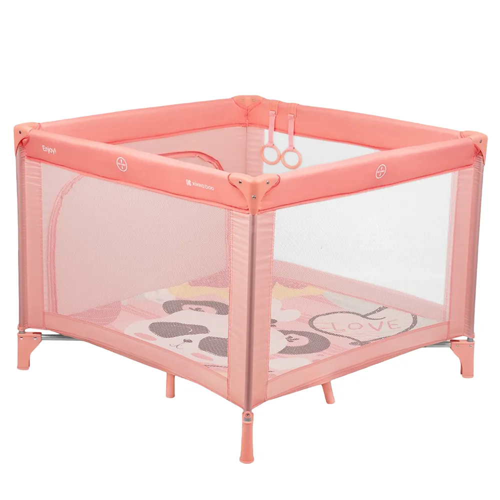 KikkaBoo Playpen Enjoy Pink Panda