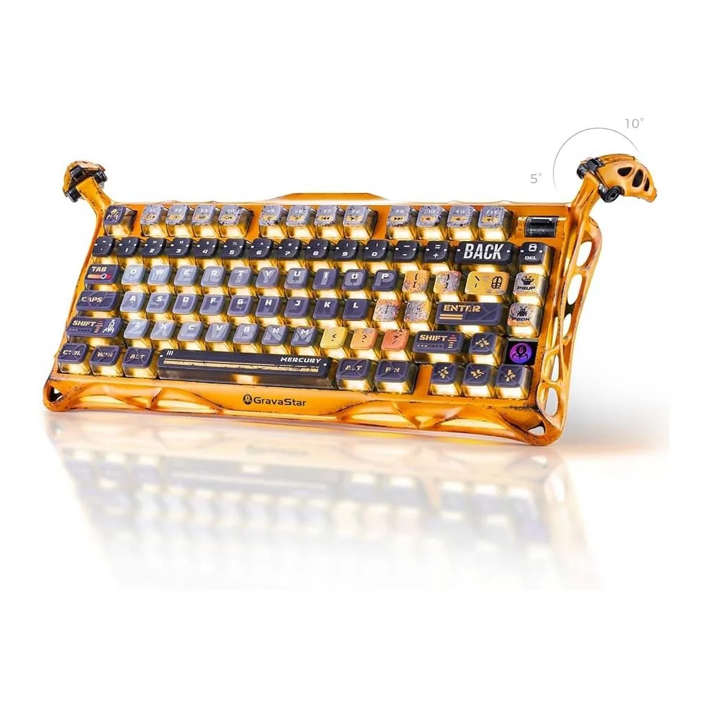 GravaStar Mercury K1 Pro Wireless Gaming Keyboard - Yellow