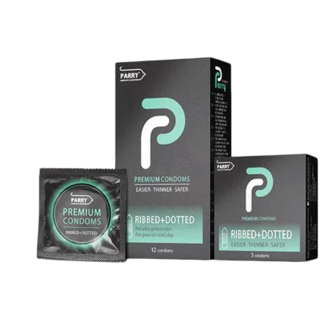 Parry Ribbed and Dotted Condoms 12 Pieces