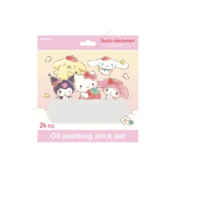 Miniso Oil Painting Stick Set Sanrio Strawberry Collection – 24 Pieces – Style A