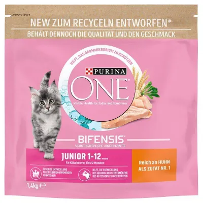 خواردنی وشکی پشیلە پورینا وەن Purina One کیتن جونیۆر مریشک 1.4 kg