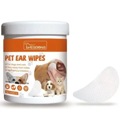 Yegbong Ear Cleaner Wipes for Dogs and Cats - 60 Pcs