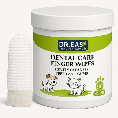 Dr.Easy Dental Care Finger Wipes for Dogs and Cats - 80 Pcs