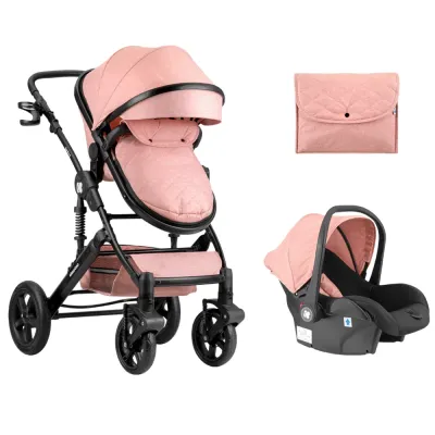 KikkaBoo Darling 3 in 1 Stroller, Pink