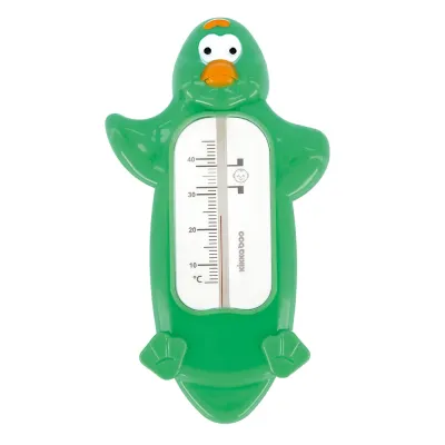 KikkaBoo Bath Thermometer Penguin, Green