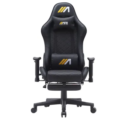 AG01 Gaming Chair with Footrest - Black