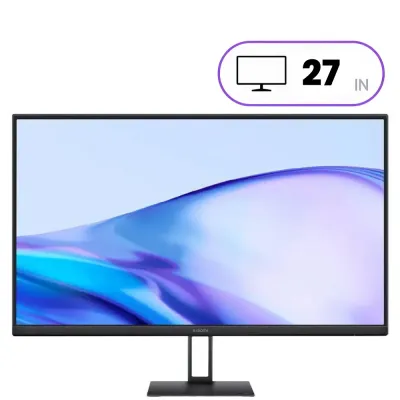 مۆنیتەری شاومی Xiaomi 27 ئینچ بە ڕەزۆلیوشنی FHD پانێڵی IPS بە ڕیتمی 100Hz – ڕەش