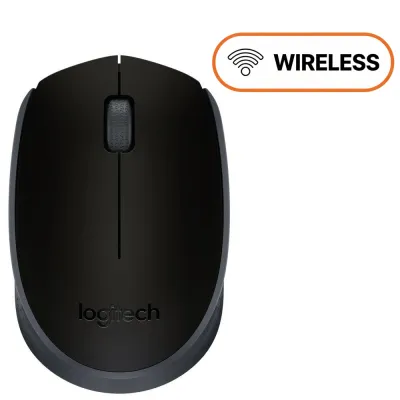 Logitech M171 Mouse - 3 Buttons - Wireless - Black
