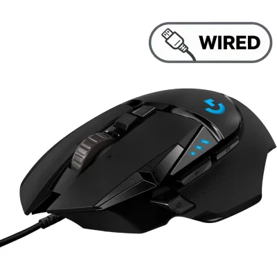 Logitech G502 HERO Gaming Mouse - 11 Buttons - Wired - Black