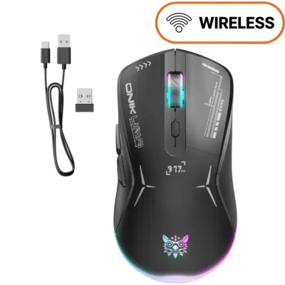 ONIKUMA CW917 Dual-Mode Gaming Mouse with RGB Lighting, 4800 DPI – Black