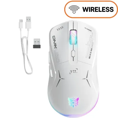 ONIKUMA CW917 Dual-Mode Gaming Mouse with RGB Lighting 4800 DPI – White