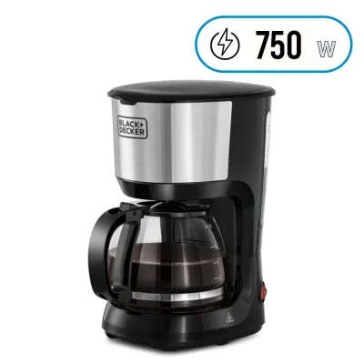 Black & Decker DCM750S-B5 Coffee Maker 10-Cup 750W, Black/Silver