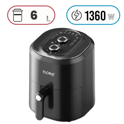 قلاية هوائية فلوريا Floria بسعة 6L بقوة 1360W