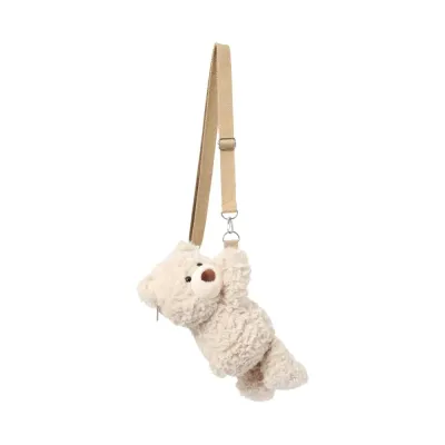 Miniso Gift Bear One-Shoulder Bag - Khaki