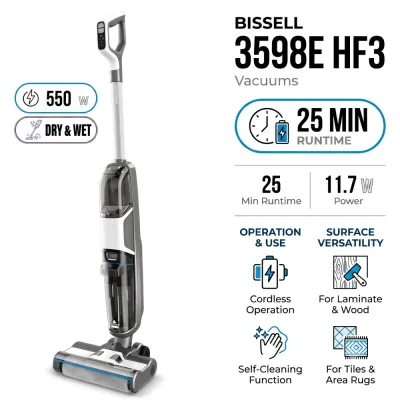 Bissell 3598E HF3 CrossWave Cordless HF3 Wet and Dry Vacuum - 550 W