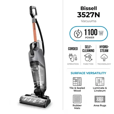 Bissell 3527N CrossWave Hydro-Steam Wet and Dry Vacuum - 1100 W