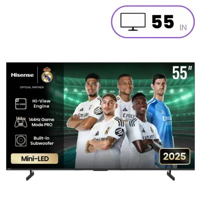 Hisense 55U7Q Television - 55 Inch - 4K Ultra HD - Smart TV - Quantum Dot ULED Mini-LED - Black