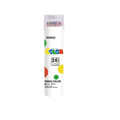 Miniso Polka Dot Coloring Pencil Set - 24 Colors