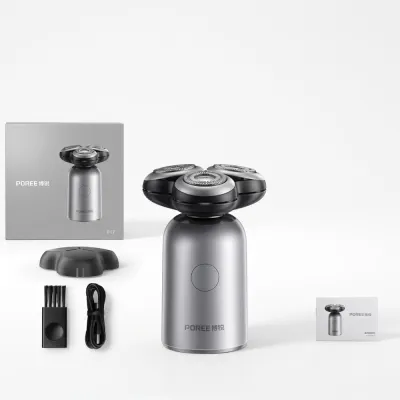 Poree P17 Electric Shaver - USB-C Fast Charging - Waterproof - Silver